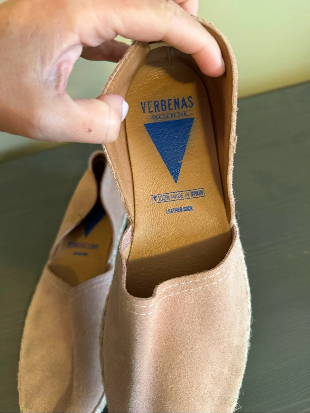 Verbenas Pink Carmen Suede Espadrilles